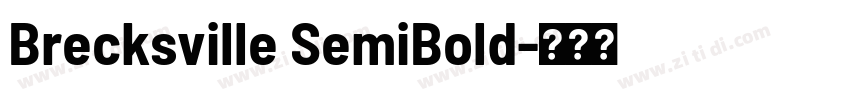 Brecksville SemiBold字体转换